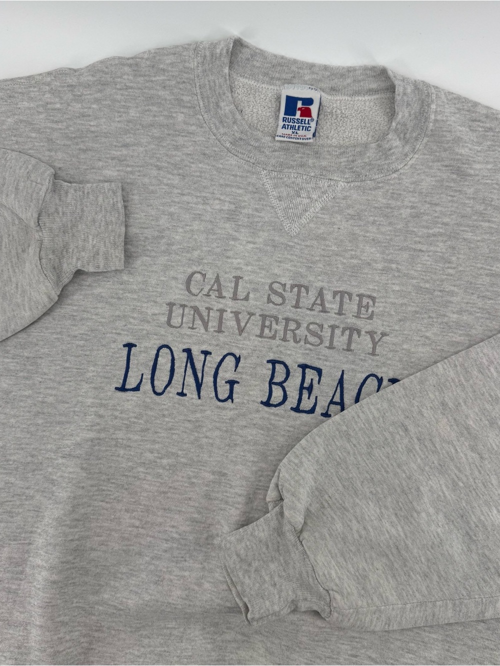Vintage Cal State Long Beach Sweatshirt Mens XL Gray NCAA Russell Athletic 90s
